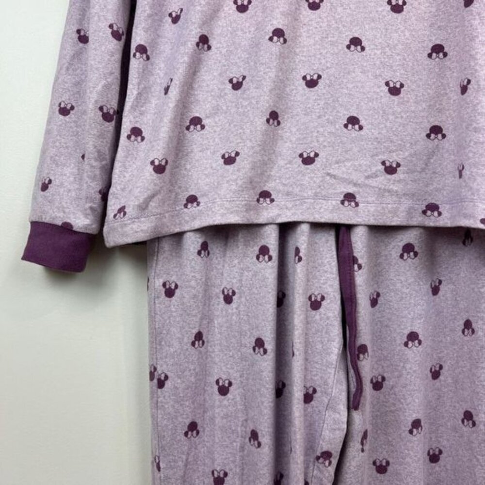 Disney Women's Small Purple Minnie Mouse Sleepwear Loungewear Set Long Sleeve - Picture 6 of 11